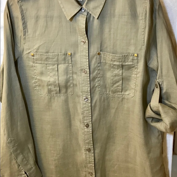 Michael Kors  Rami front button (Khaki) - Picture 4 of 8